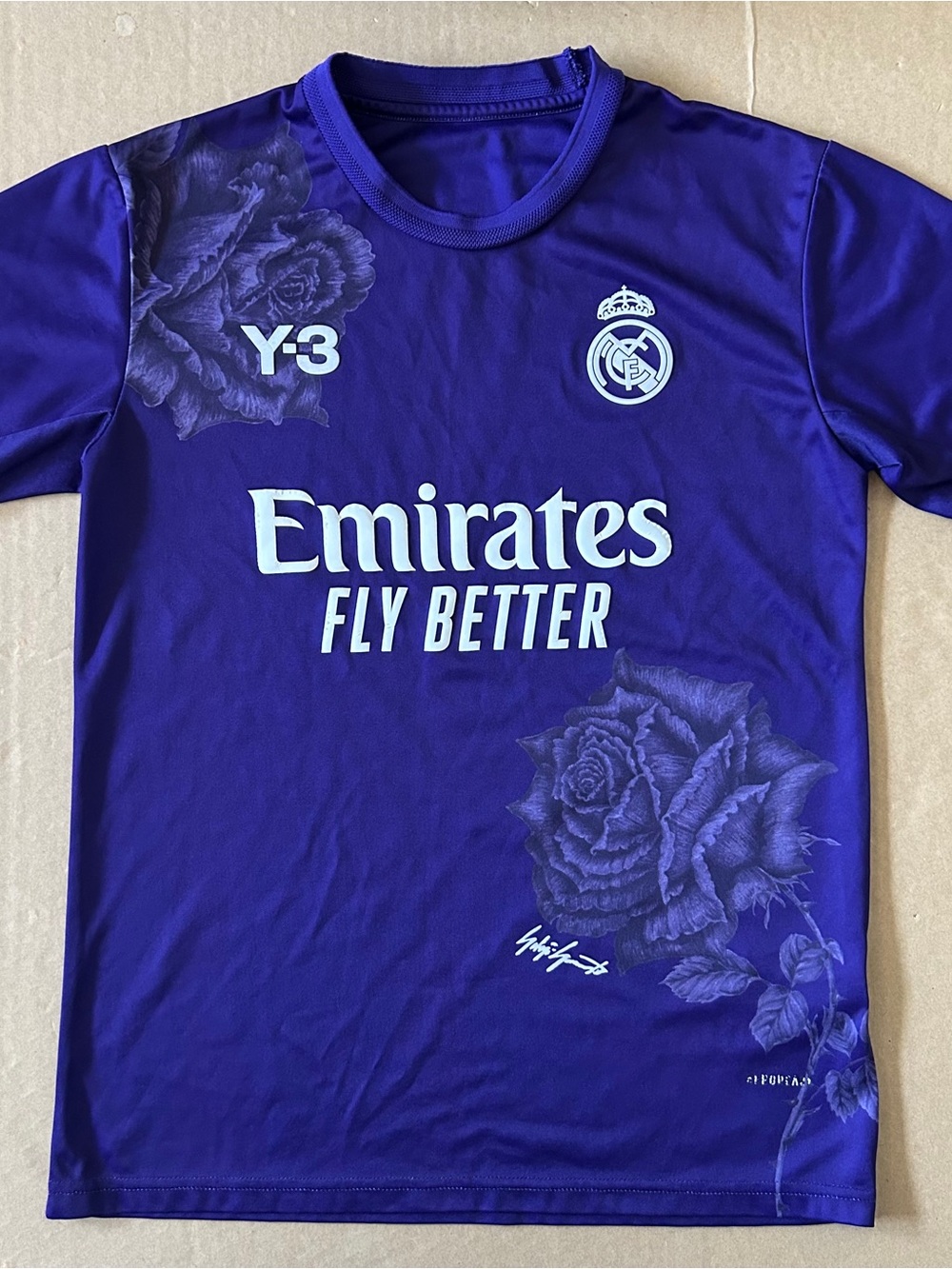 Adidas Y-3 Real Madrid 23/24 Fourth Authentic Soccer Jersey Player Purple Small